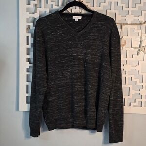 Calvin Klein Men's L Black V-Neck Knit Sweater Large